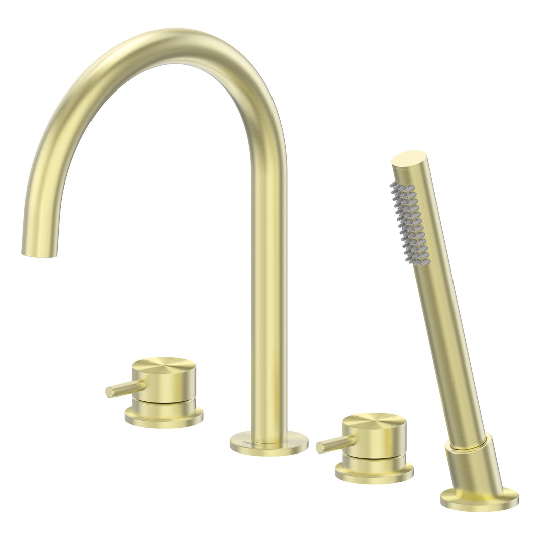 Смеситель ABBER Wasser Kreis 316 AF8113BG на борт ванны, золото брашированное в строительном магазине