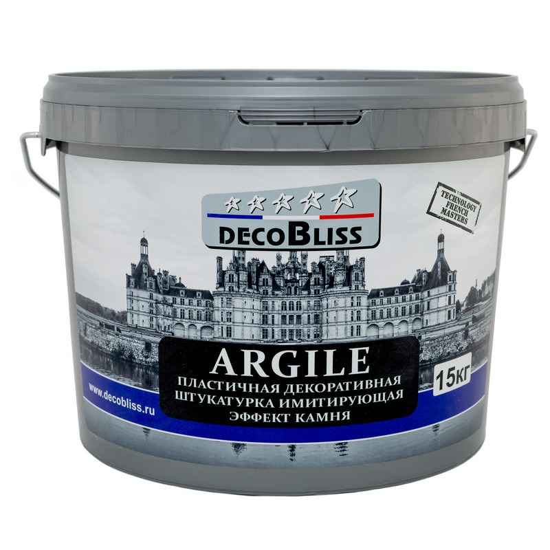 DecoBliss Argile- Декоблисс Аржиле (Пластичная декоративная штукатурка имитирующая эффект камня) 15кг в строительном магазине