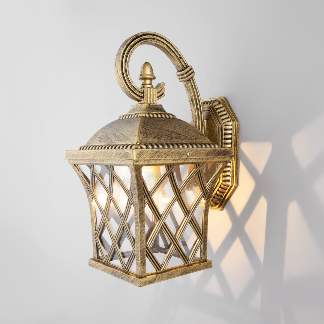 Уличный настенный светильник Cassiopeya D черное золото IP44 Cassiopeya D черное золото в строительном магазине