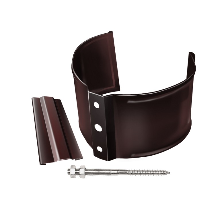 Хомут трубы металл. на кирпич для ПВХ Grand Line Стандарт коричневый