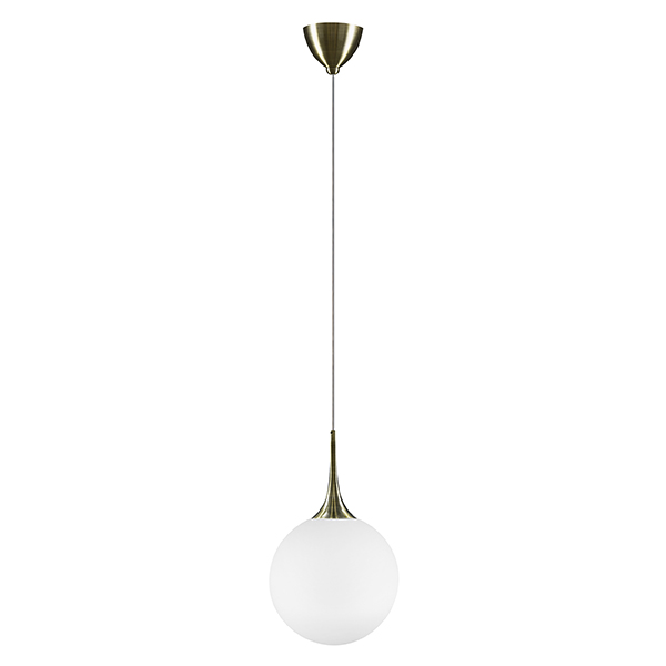 813031 Подвес GLOBO 1х40W E14 electroplating bronze/white в строительном магазине