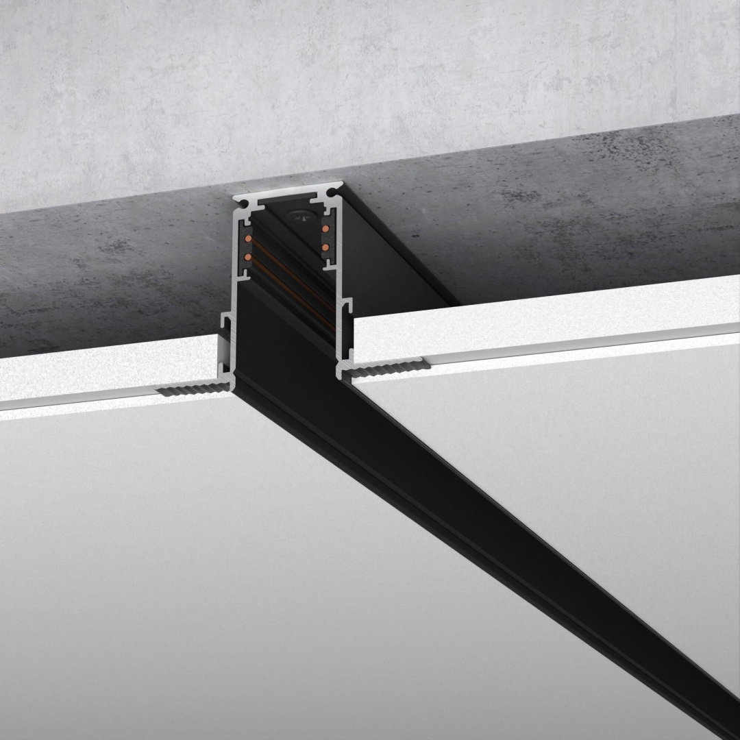 Шинопровод встраиваемый черный 3 м Slim Magnetic 85128/00 в строительном магазине