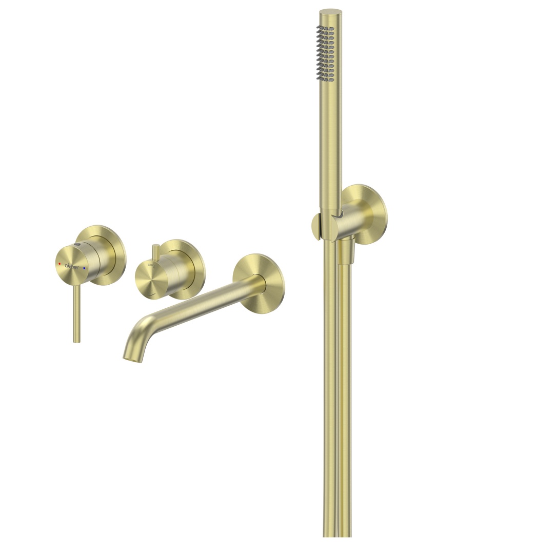 Смеситель ABBER Wasser Kreis 316 AF8130BG для ванны скрытого монтажа, золото брашированное в строительном магазине