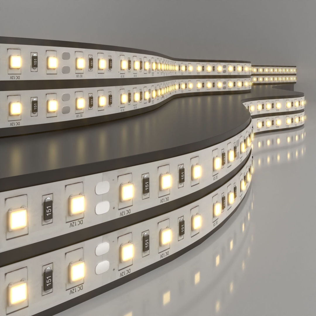 Светодиодная лента 12 В 14,4 Вт/м 60 Led/м 5050 IP20, теплый белый 3300К, 5 м Лента светодиодная 12V 14,4W 60Led 5050 IP20 теплый белый, 5м в строительном магазине