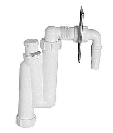 Сифон для стиральной машины S-образный с вентиляционным клапаном McALPINE OBT32VWM в строительном магазине