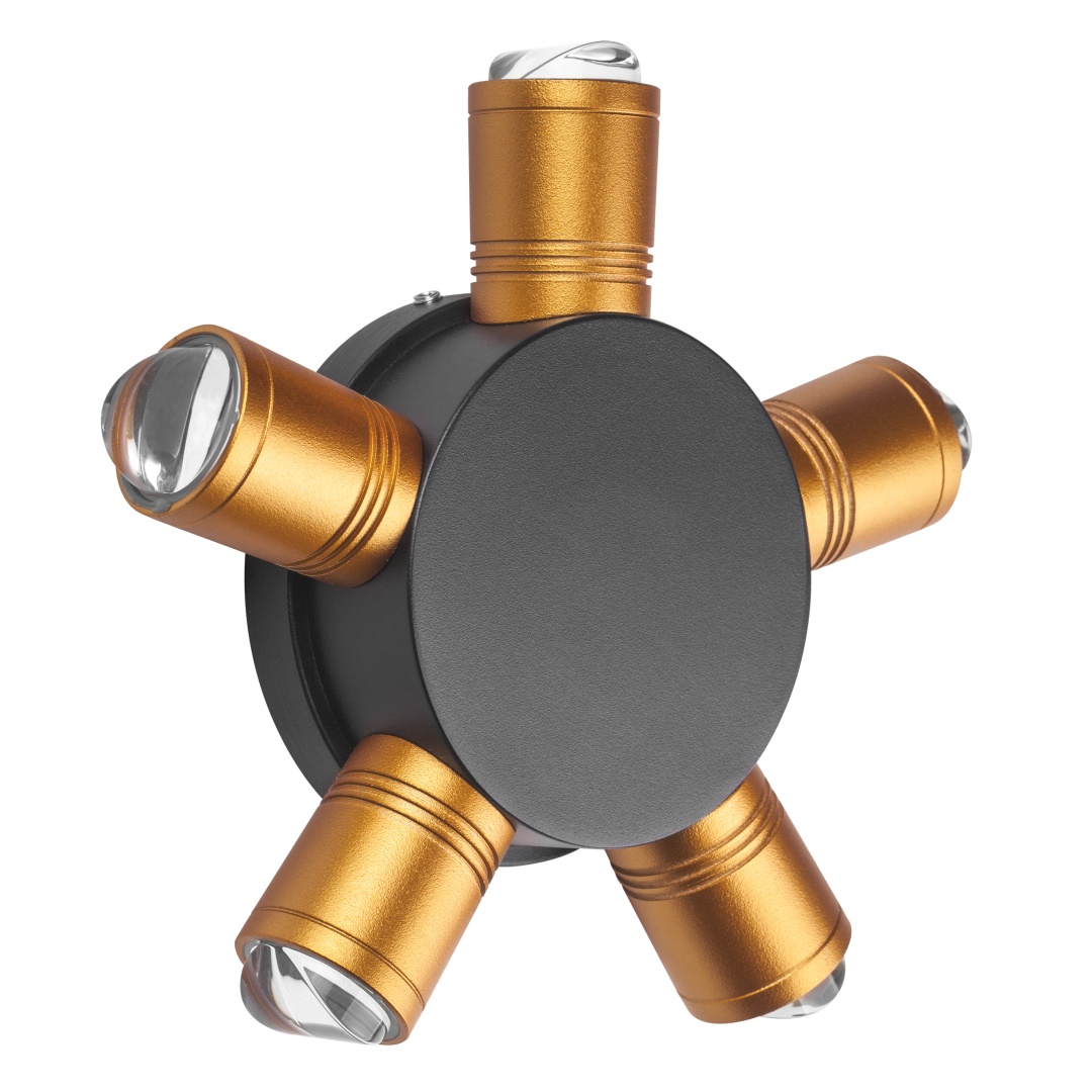 380653 Светильник DITO 5х1W LED 550LM G ЧЕРНЫЙ/ЗОЛОТО 4000K в строительном магазине