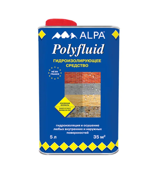 Гидроизолирующая пропитка Alpa Polyfluid (Альпа Полифлюид) 19 л
