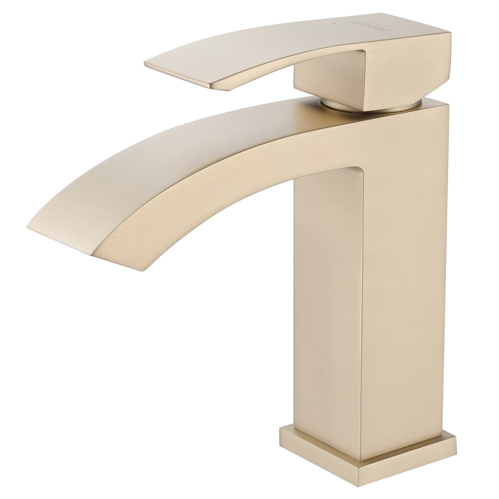 Смеситель ABBER Wasserfall AF8610G для раковины, золото матовое в строительном магазине