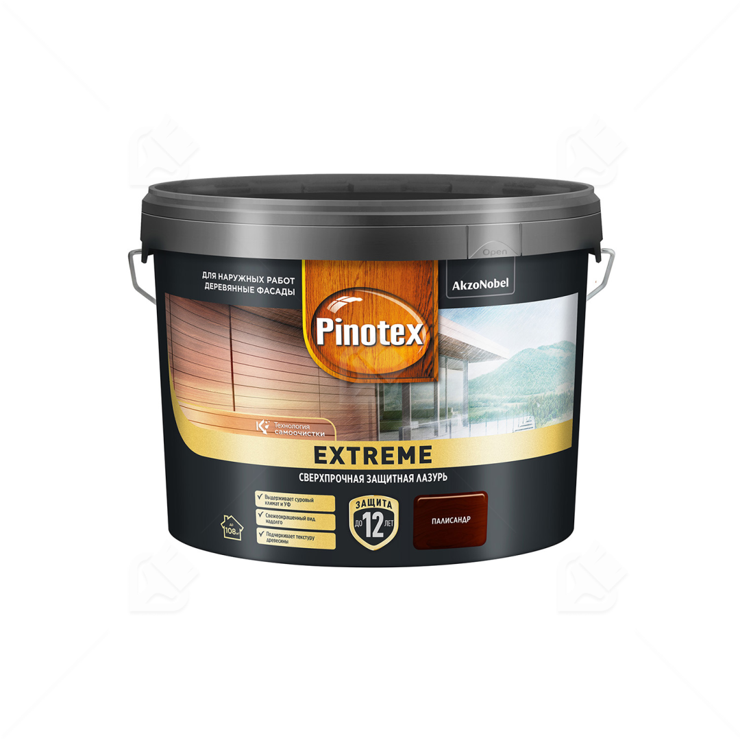 Пропитка Pinotex Extreme для дерева палисандр, 9 л