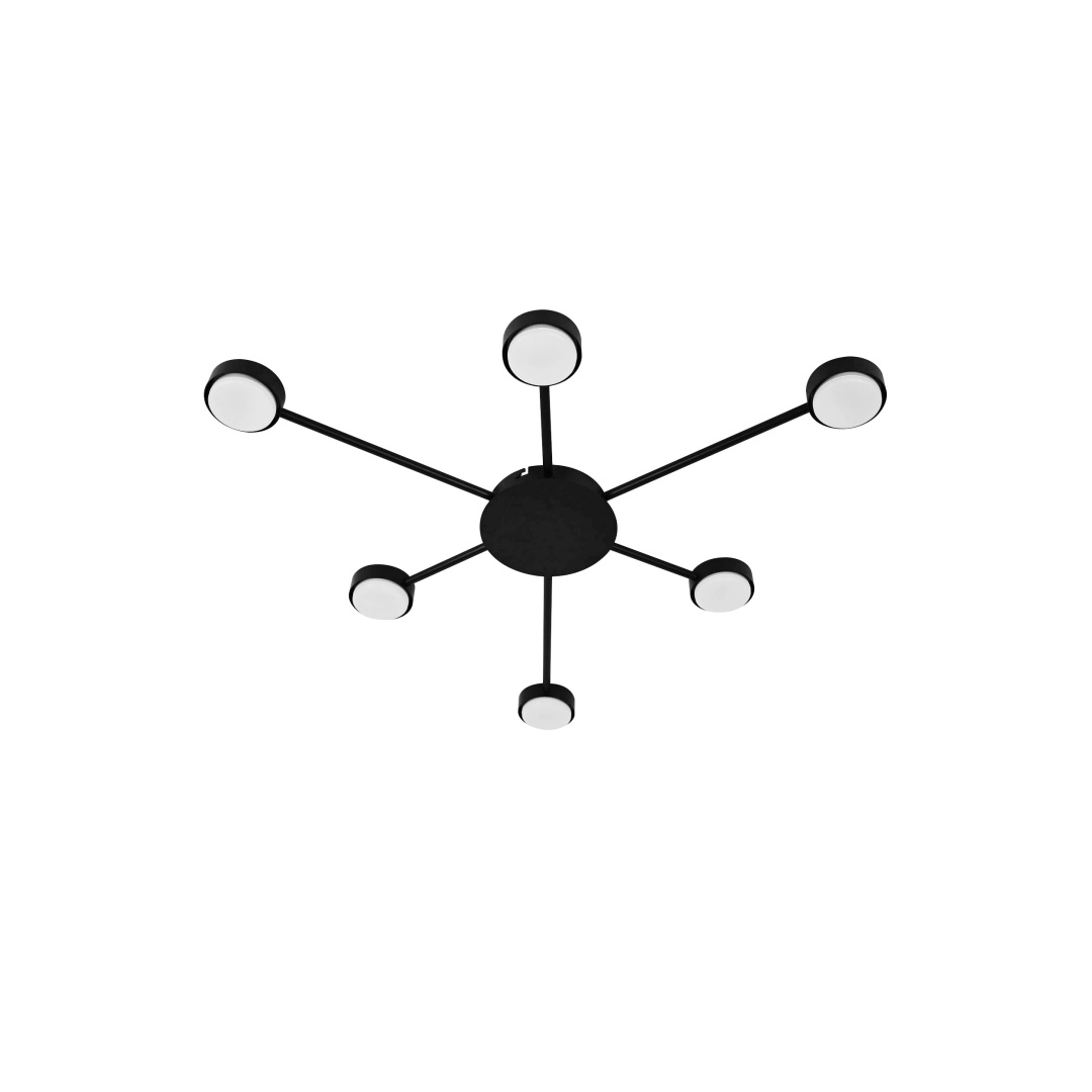 740077 Люстра FICO 3+3х12W GX53 ЧЕРНЫЙ в строительном магазине