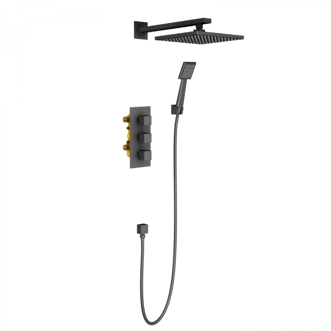 Душевая система встроенная с термостатом Timo Tetra-thermo черный (SX-0179/03SM) в строительном магазине