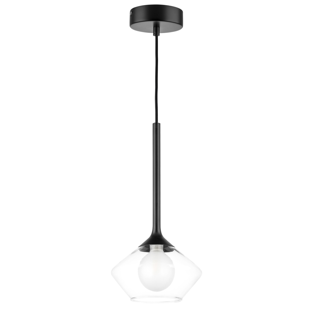 801202 Люстра VETRO 1х6W(led) G9 ЧЕРНЫЙ/ПРОЗРАЧНЫЙ в строительном магазине