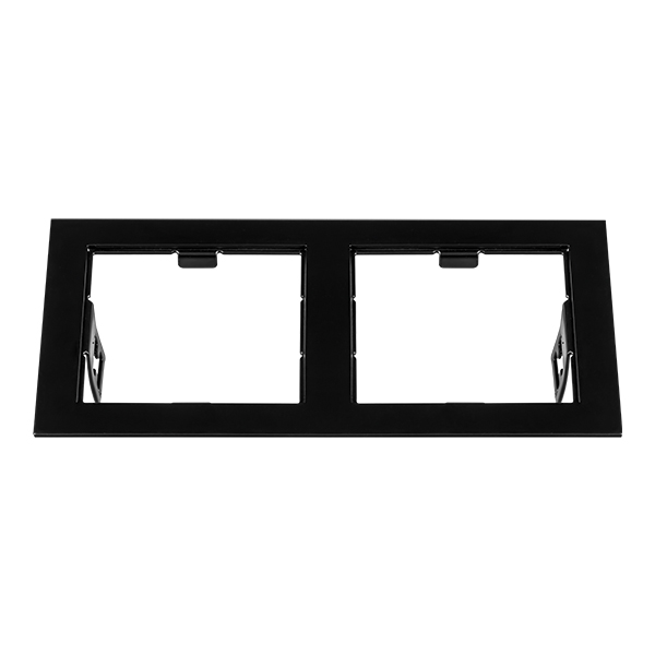 214527 Рамка DOMINO Double QUADRO MR16 ЧЕРНЫЙ в строительном магазине