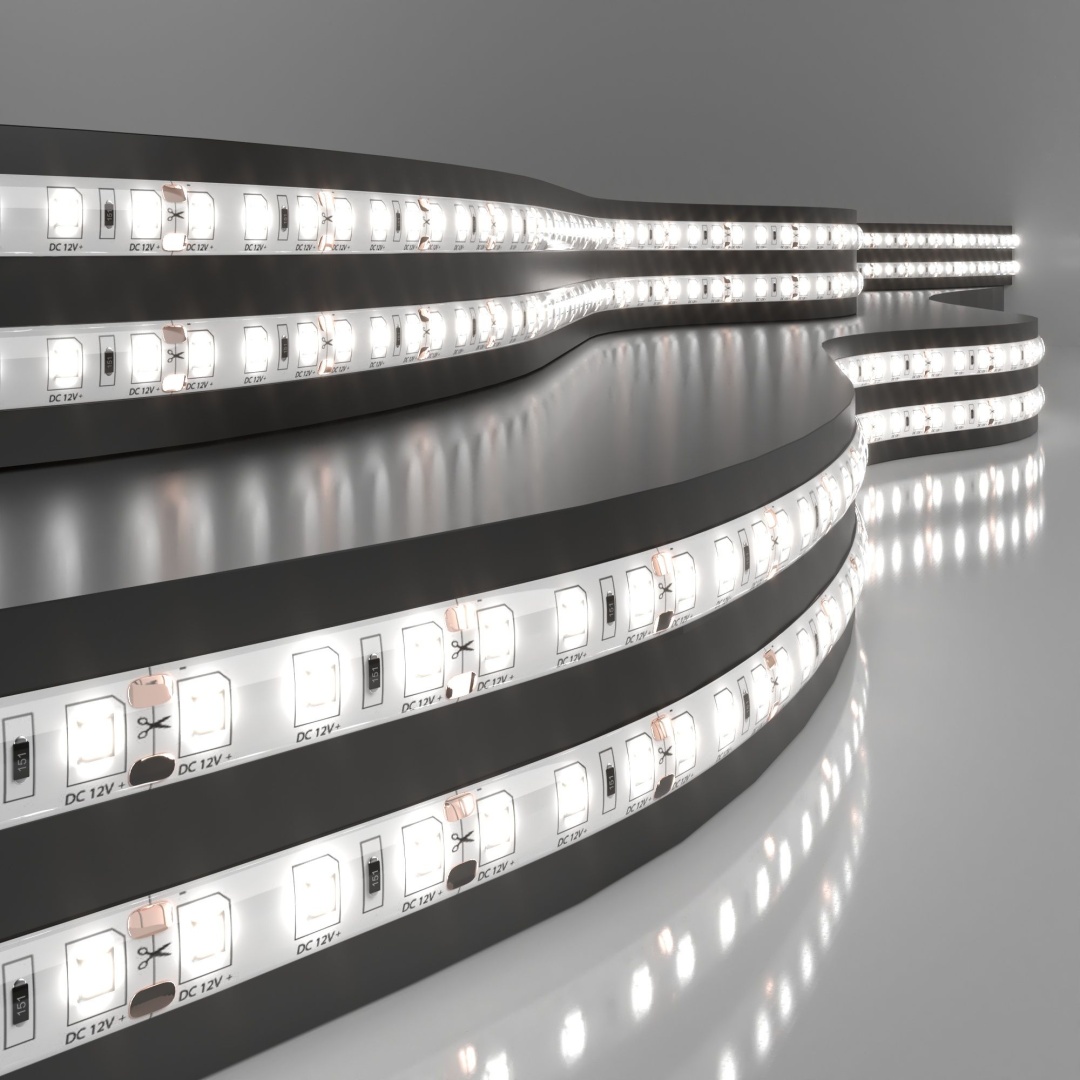 Светодиодная лента 12 В 9,6 Вт/м 120 Led/м 2835 IP65, дневной белый 4200K, 5 м Лента светодиодная 12V 9,6W 120Led 2835 IP65 дневной белый, 5м в строительном магазине