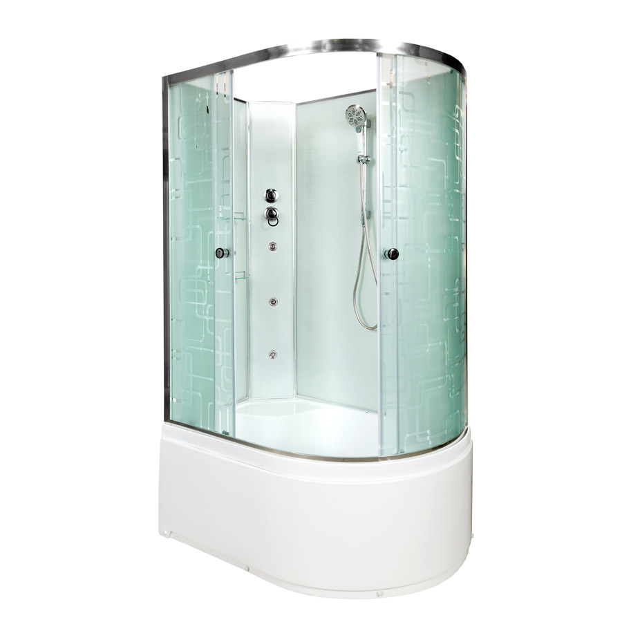 Душевая кабина Deto EM 4512 L N без крыши с гидромассажем в строительном магазине