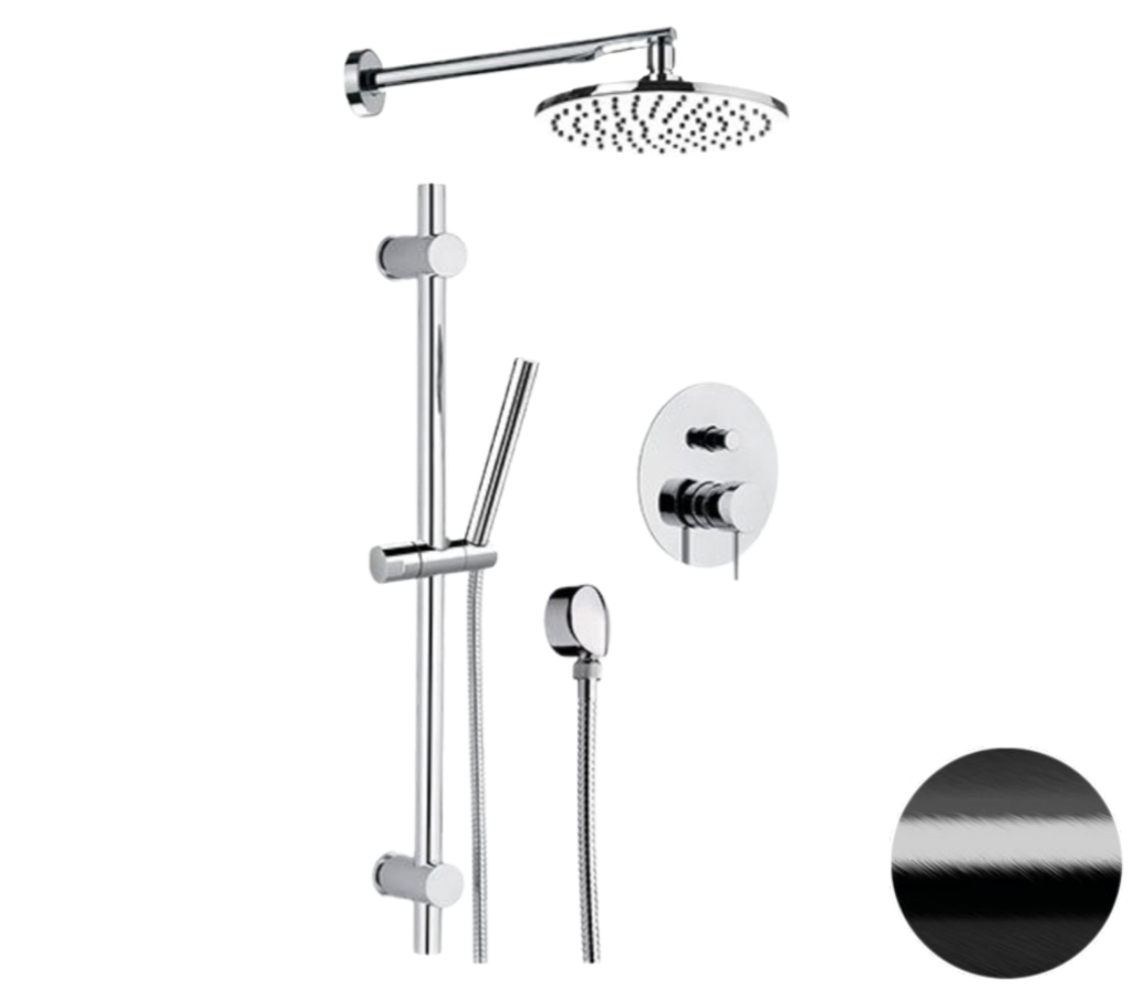 Душевая система Remer X Style X09S01OСFP, черный брашированный хром в строительном магазине