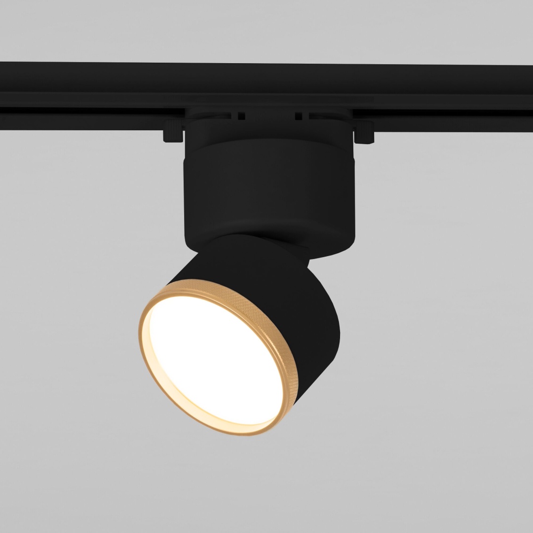 Трековый светильник для однофазного шинопровода Impact чёрный матовый/золото 10 Вт 4200K 85514/01 в строительном магазине