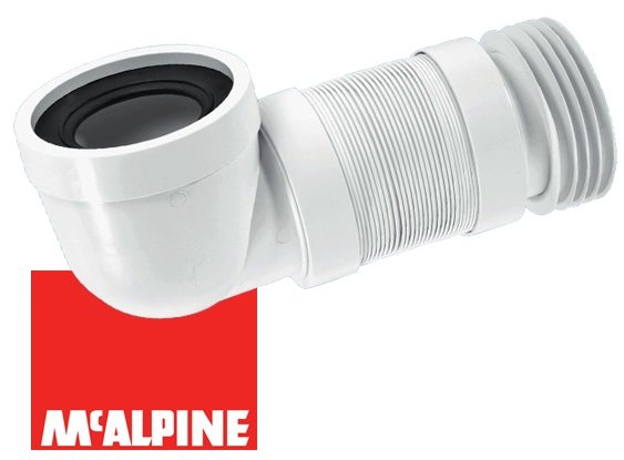 Гофра для унитаза под углом 90° Ø90-110 McALPINE WC-F11R в строительном магазине