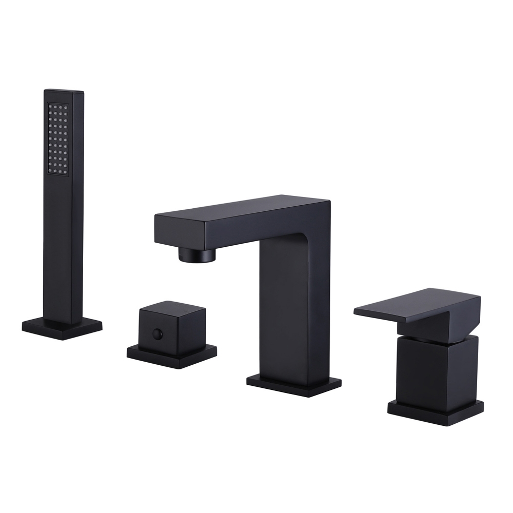 Смеситель ABBER Daheim AF8213B на борт ванны, черный матовый в строительном магазине