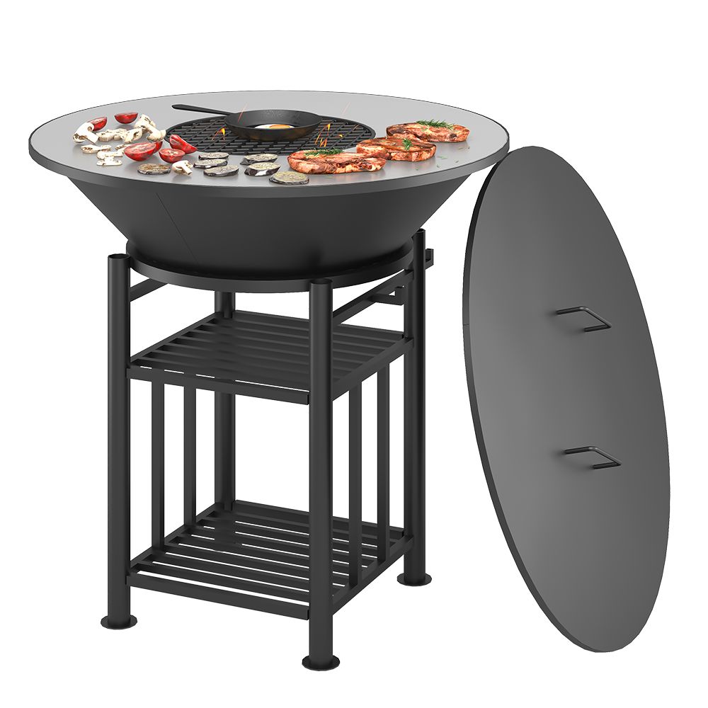 Fantastic Grill Везувий Ø 1000 (чаша+подставка+плита+решетка чугунная"СТЕЙК" Ø 450мм+крышка) в строительном магазине