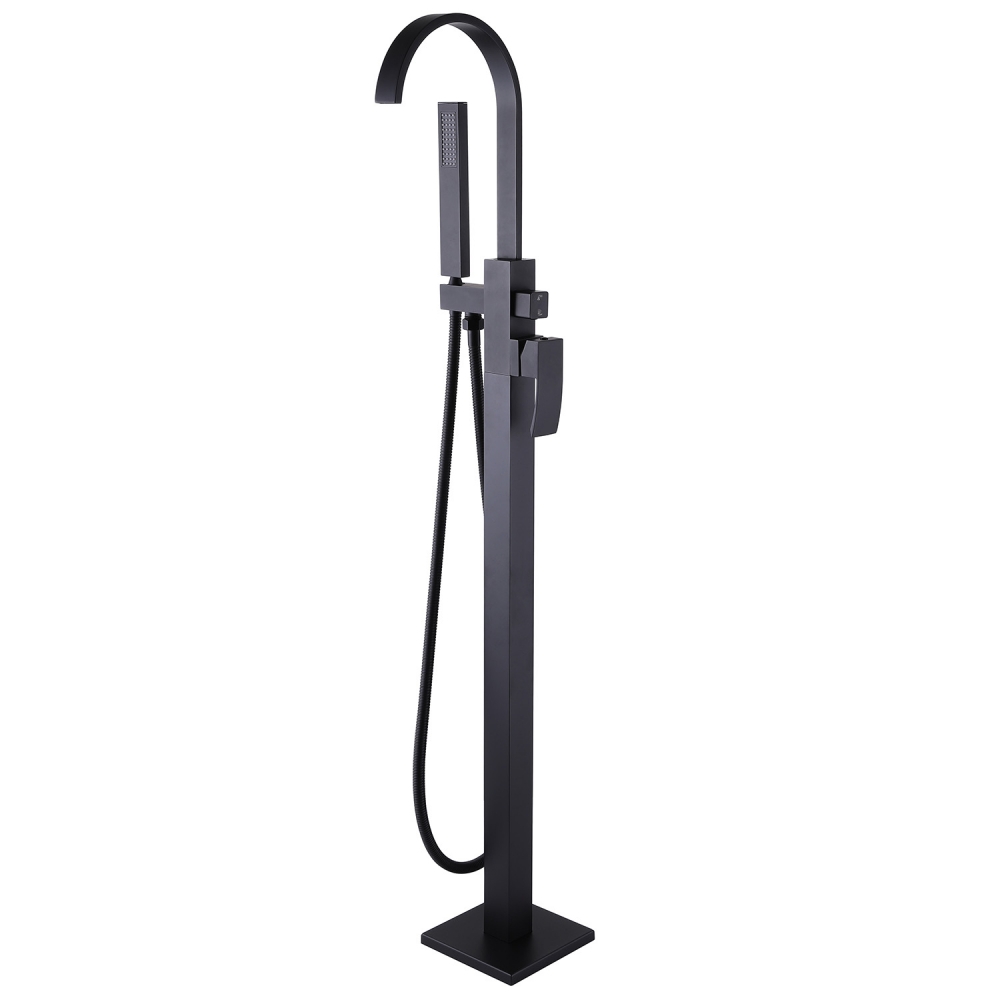 Смеситель ABBER Wasserfall AF8615B напольный, черный матовый в строительном магазине
