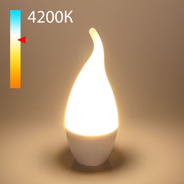 Светодиодная лампа "Свеча на ветру" CA37 8W 4200K E14 BLE1432 в строительном магазине