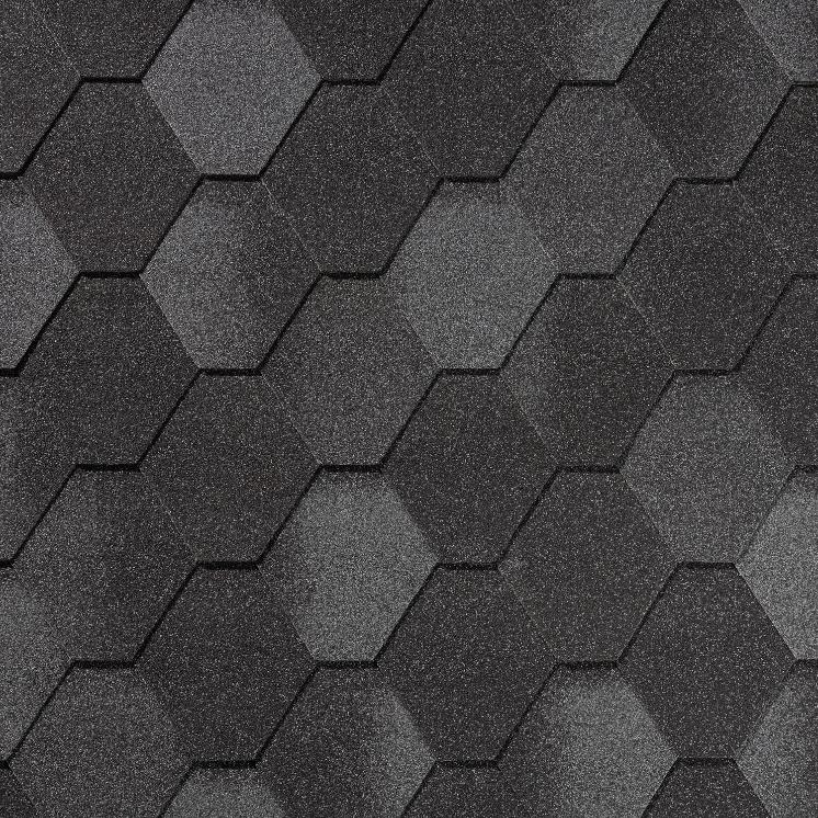 Гибкая черепица Quiet Tile Rombica Базальтово-серый