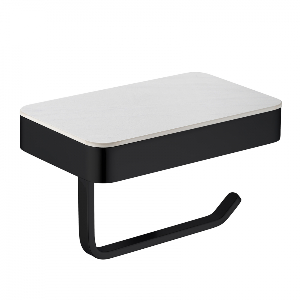 Бумагодержатель с полкой для телефона ABBER Westen AA1730B черный матовый в строительном магазине