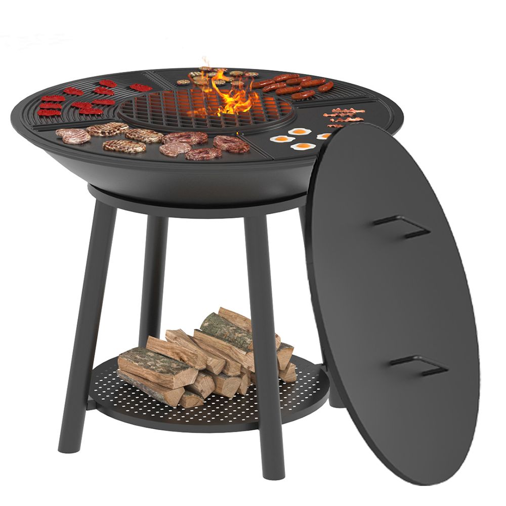Чугунный Fantastic Grill Везувий Ø 1000 Престиж (чаша+подставка престиж+плита Gurman Ø1000+крышка) в строительном магазине