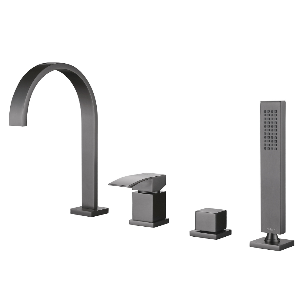 Смеситель ABBER Wasserfall AF8613NG на борт ванны, никель в строительном магазине