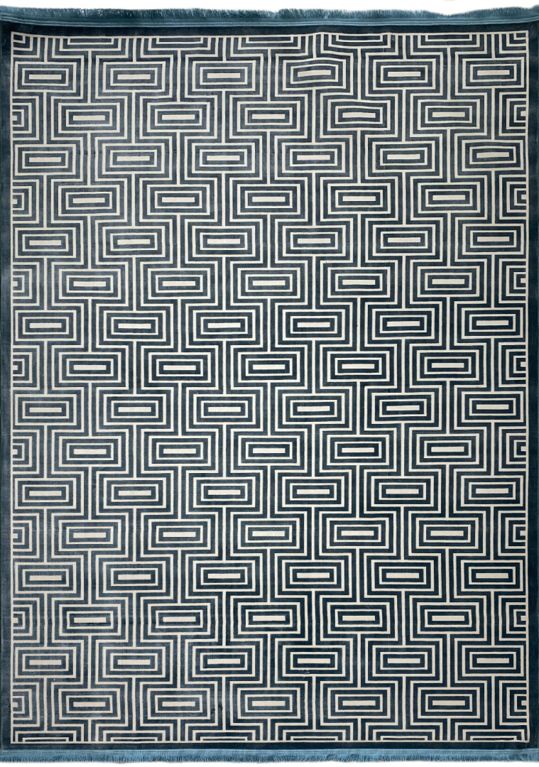 Ковер MONACO PREMIUM 1041 SILVER GRAY MAVY BLUE в строительном магазине