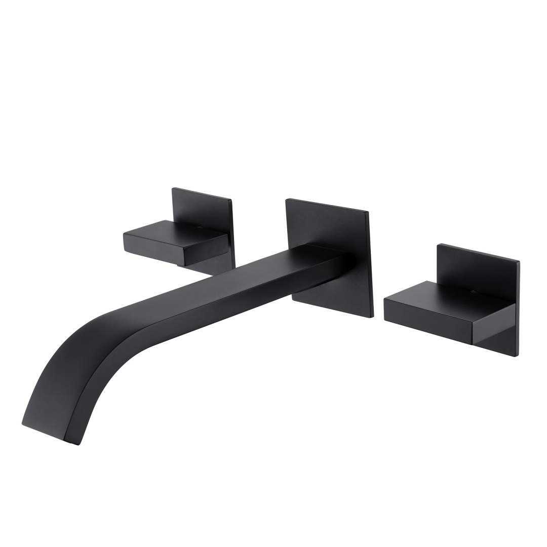 Смеситель ABBER Wasserfall AF8612B для раковины скрытого монтажа, черный матовый в строительном магазине