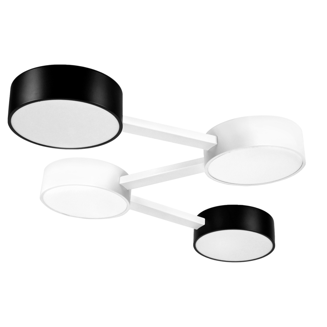 737240 Люстра EMISFERO LED 2х32W 710-1500LM G БЕЛЫЙ/ЧЕРНЫЙ 3000/6000K в строительном магазине