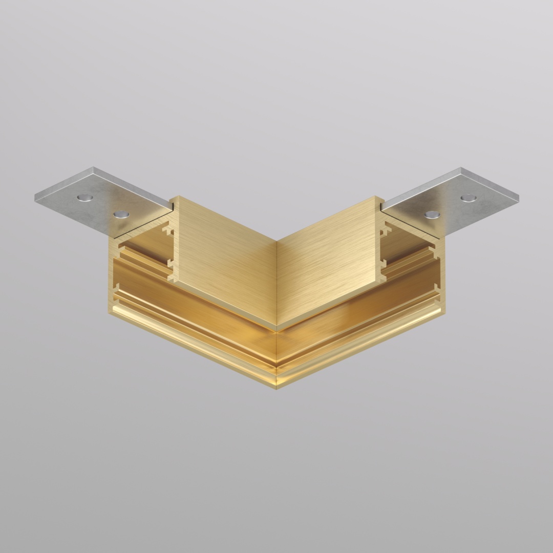 TR5731-SB Угловой элемент для трека SHINE BASE 90° потолок-потолок, сатинированная латунь, алюминий в строительном магазине