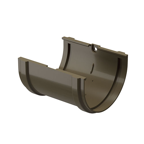 Соединитель желоба Docke Premium ПВХ Каштан