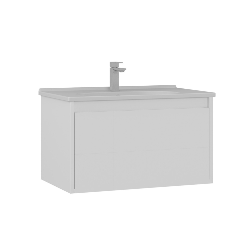 Тумба с раковиной ORKA Likya 80 подвесная, белый матовый в строительном магазине