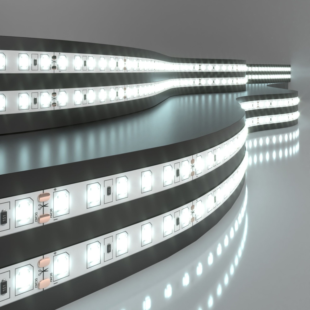 Светодиодная лента 24 В 9,6 Вт/м 120 Led/м 2835 IP20, холодный белый 6500K, 5 м Лента светодиодная 24V 9,6W 120Led 2835 IP20 холодный белый, 5м в строительном магазине