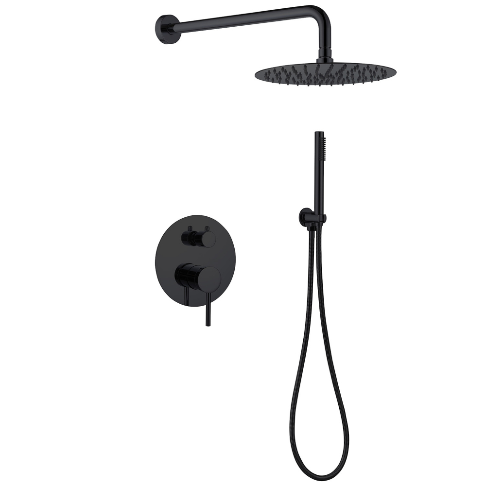 Душевая система ABBER Emotion AF8818B скрытого монтажа без излива, черная матовая в строительном магазине