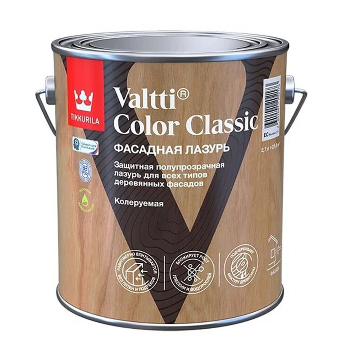 Лазурь Tikkurila VALTTI COLOR CLASSIC EC для дерева 2,7л