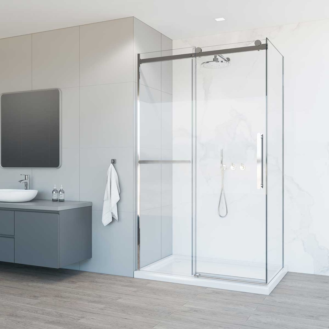 Душевой уголок Vincea Como Soft VSR-1CS8012CL, 1200x800, хром, стекло прозрачное в строительном магазине
