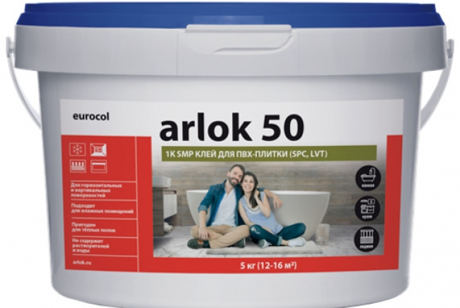 Клей дя ПВХ-плитки (SPC, LVT) Eurocol Arlok 50 1-К SMP 5 кг