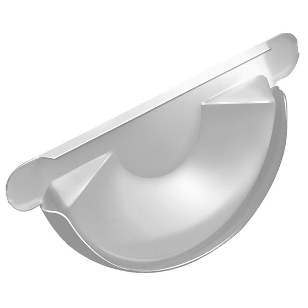 Заглушка желоба D 150 Grand Line RAL 9003 белый 150х100