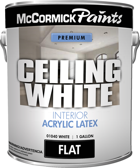 Краска для потолков McCormick (Маккормик) Paints Ceiling White Белая Акриловая 3,8л в строительном магазине