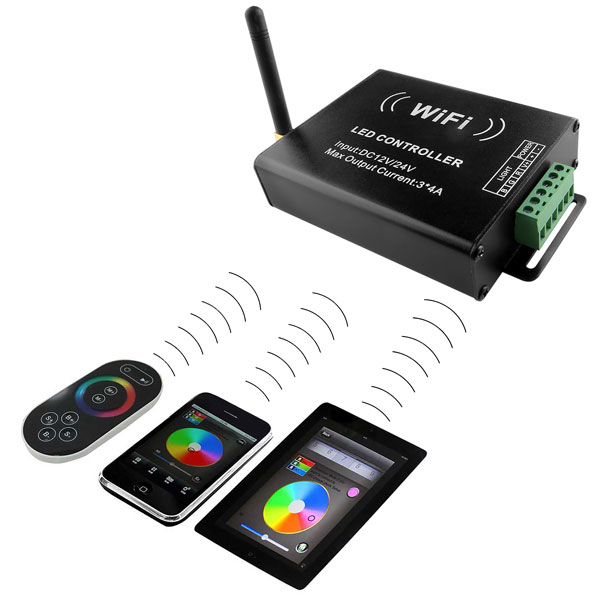 410904 Контроллер Master WiFi + RC LED RGB 12V/24V max 4A*3CH в строительном магазине