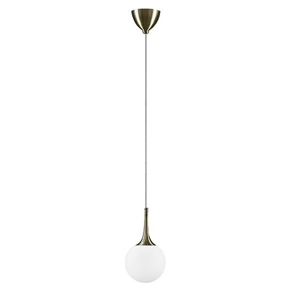 813011 Подвес GLOBO 1х40W E14 electroplating bronze/white в строительном магазине
