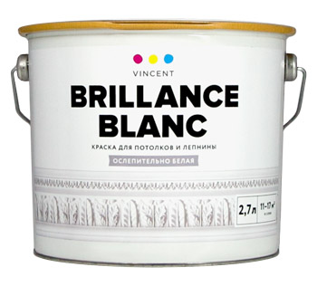 Краска интерьерная Vincent Brillance Blanc I-2 interior (Винсент И-2) матовая 10л в строительном магазине