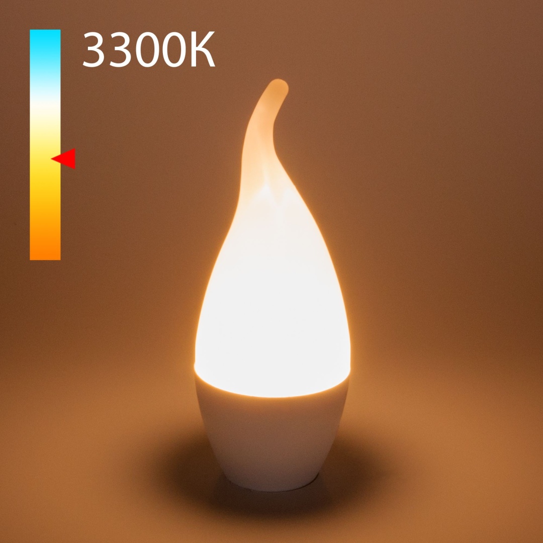 Светодиодная лампа "Свеча на ветру" CA37 6W 3300K E14 BLE1434 в строительном магазине