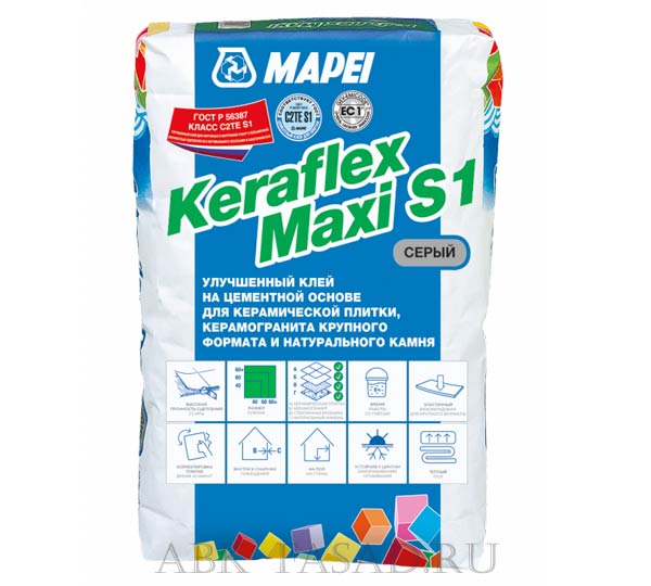 Клей для плитки Mapei KERAFLEX MAXI S1 GREYСерый