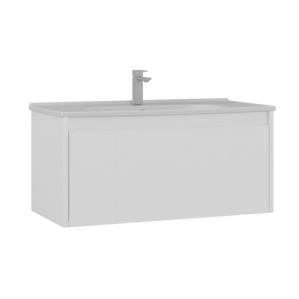 Тумба с раковиной ORKA Likya 100 подвесная, белый матовый в строительном магазине