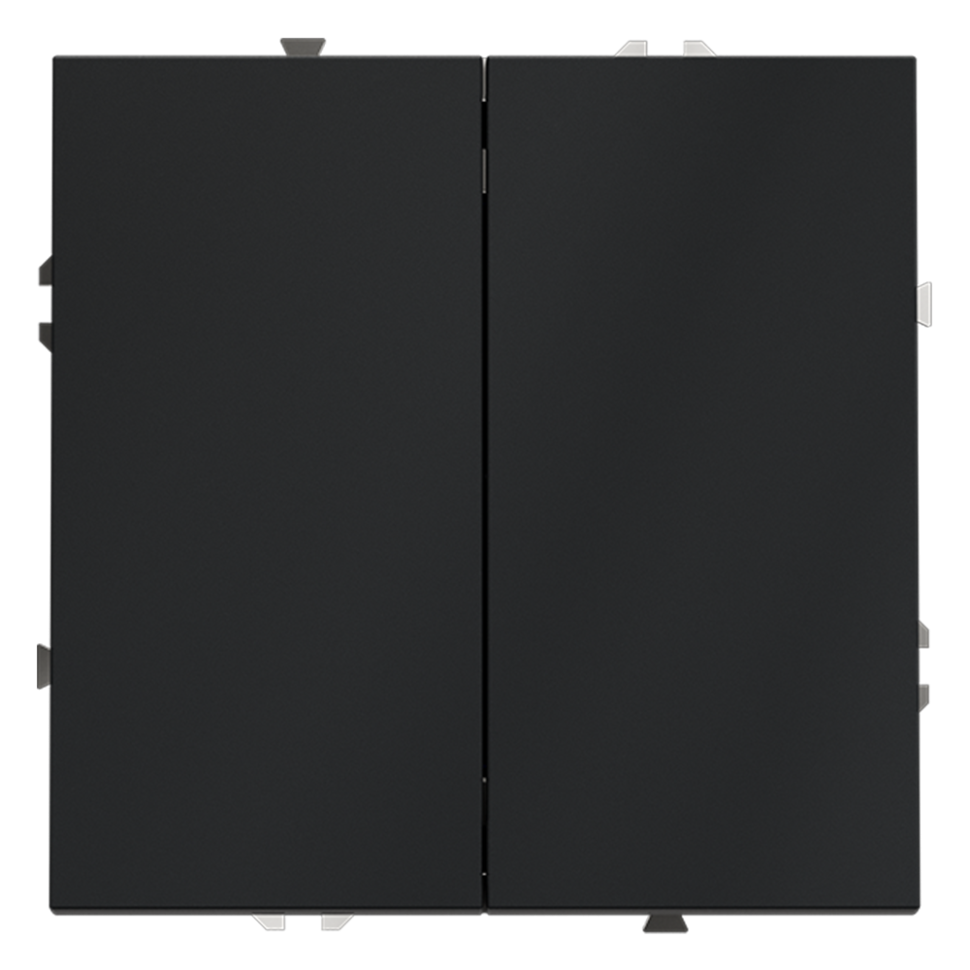 Выключатель встраиваемый VOLTUM S70 двухклавишный 10А, (графит) в строительном магазине